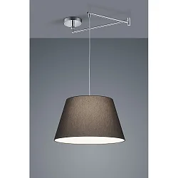 Luminaire à suspension CERTO 1 E27 IP20, anthrazit, chrome