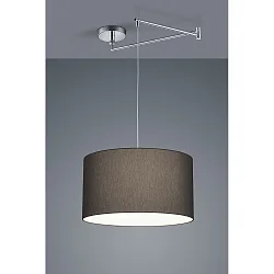 Luminaire à suspension CERTO 2 E27 IP20, anthrazit, chrome