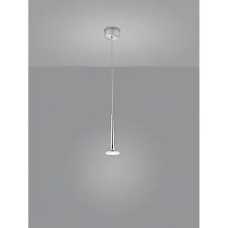 Luminaire à suspension FLUTE IP20, chrome, satiné gradable