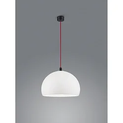 pendant luminaire DORO E27 IP20, red, black matt, white