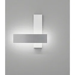 Luminaire mural DEX IP20, aluminium poli, blanc mat gradable