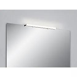 Luminaire de miroir LADO-S  60 court, commutable, étroit, avec diffuseur IP44, chrome, blanche 