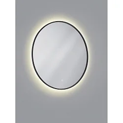 Miroir avec éclairage VIDO Ø 70CM Tunable White, indirect IP44, noir 