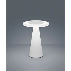 Lampe de table BAX IP20, satiné, blanc mat gradable