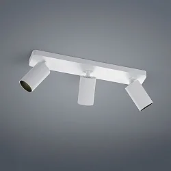 Luminaire de plafond RIWA 3 flammes IP20, blanc mat gradable