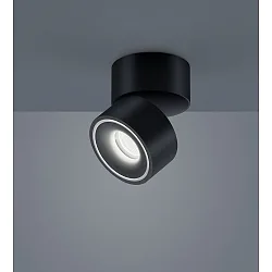 Luminaire de plafond NAKA 15W à 1 flamme, réglable IP20, noir mat gradable
