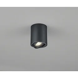 spot NESO cylindrical, swivelling GU10 IP20, black matt dimmable