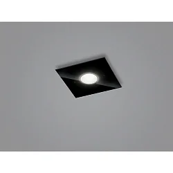 Luminaire de plafond NOMI à 1 flamme, carré LED IP20, noir mat gradable