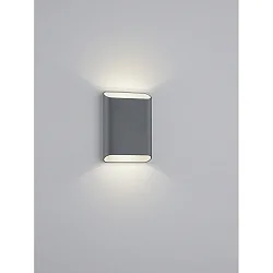Luminaire mural d’extérieur TOCO44 angulaire, direct / indirect IP54, graphite gradable