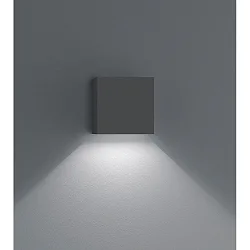 Luminaire mural d’extérieur SIRI 44-L haut bas, angulaire, réglable IP54, graphite gradable