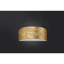 LED wall lamp ALEA, semicircular, chintz, topside and bottom closed, incl. 2x G9 LED 3.5W 3000K 350lm, dimmable