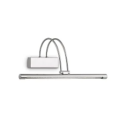 Luminaire de miroir BOW AP66 pivotant, avec interrupteur IP21, chrome 