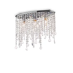 Luminaire de plafond RAIN PL3 3 flammes E14 IP20, chrome 