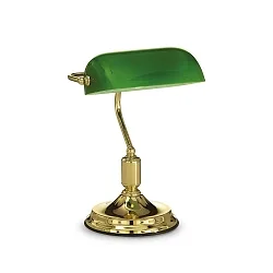 Lampe de table LAWYER TL1 E27 IP20, laiton antique 