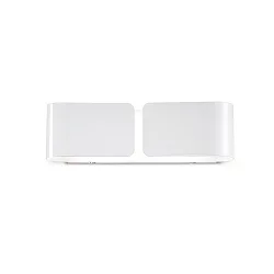 Wall luminaire CLIP AP2 SMALL ARGENTO, 2 flames, E27, white