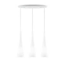 Luminaire à suspension MILK SP3 3 flammes E27 IP20, blanche 