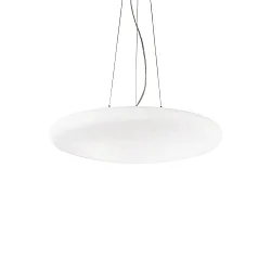 Pendant luminaire SMARTIES BIANCO SP5 D60, 5 flames, E27, Ø 60cm, white