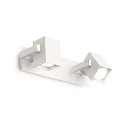 Applique et plafonnier MOUSE à 2 flammes, pivotant, rotatif GU10 IP20, blanche