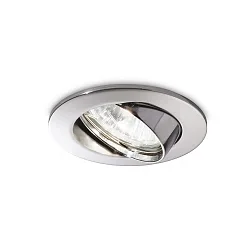 Lumière encastrée SWING pivotant GU10 IP20, chrome