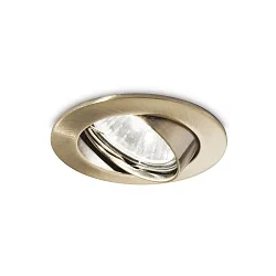 Lumière encastrée SWING pivotant GU10 IP20, bruni