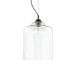 Pendant luminaire BISTRO SP1 SQUARE, E27, transparent