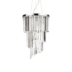 Luminaire à suspension CARLTON 8 flammes E14 IP20, chrome