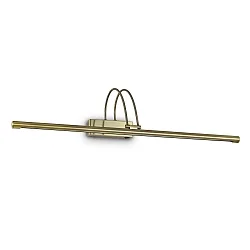 Luminaire de miroir BOW AP114 pivotant, avec interrupteur IP20, laiton antique 