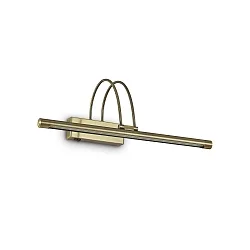 Luminaire de miroir BOW AP66 pivotant, avec interrupteur IP20, laiton antique 