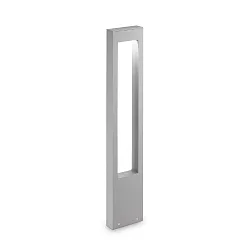 Outdoor floor luminaire VEGA, height 80cm, G9, aluminium / tempered glass, grey