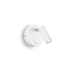 Luminaire mural PAGE ROUND pivotant, avec interrupteur IP20, blanche 