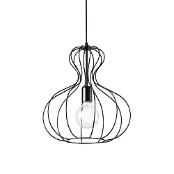 Luminaire à suspension AMPOLLA 1 réglable E27 IP20, noir 