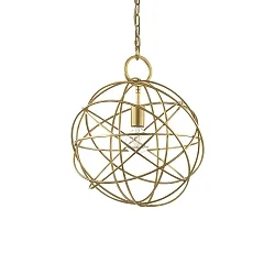 Luminaire à suspension KONSE à 1 flamme E27 IP20, or, satiné