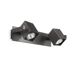 Applique et plafonnier MOUSE à 2 flammes, pivotant, rotatif GU10 IP20, noir 