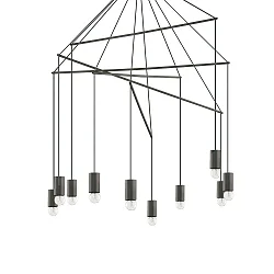 Luminaire à suspension POP 10 flammes, réglable E27 IP20