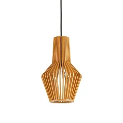 Luminaire à suspension CITRUS-1 inclinable E27 IP20, bois, noir 