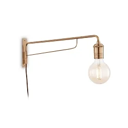Wall luminaire TRIUMPH AP1, 1 flame, E27, with switch and fabric coated cable