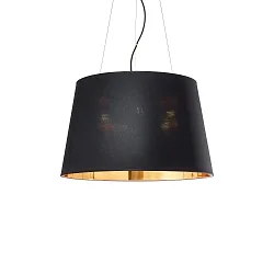 Luminaire à suspension NORDIK-SP6 E27 IP20, or, noir mat