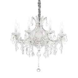Chandelier NAPOLEON, 8 flames, Ø 67cm, E14, chrome