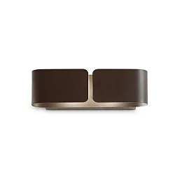 Wall luminaire CLIP SMALL, 2 flames, width 44cm, 2x E27 (exkl.), corten