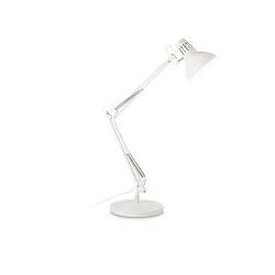 Lampe de table WALLY avec interrupteur, avec bras articulé, réglable E27 IP20, blanche 