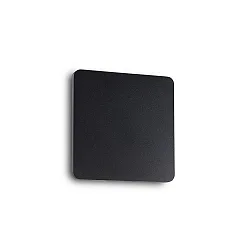 Luminaire mural COVER SQUARE indirect IP20, opale, noir , revêtement en poudre