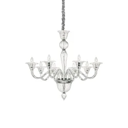 Luminaire à suspension BRIGITTA 8 flammes E14 IP20, transparent