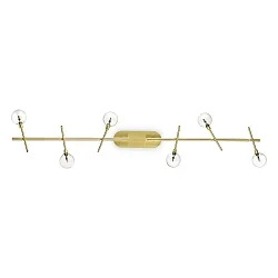Applique et plafonnier MARACAS 6 flammes G4 IP20, dégager, laiton brossé