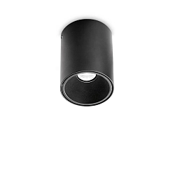 LED ceiling luminaire NITRO ROUND, 10W 3000K 900lm, black