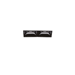 Downlight encastrable LIKA FI TRIMLESS D07 à 2 flammes, affleurant, on/off, UGR < 16 IP20, scintillant, noir 