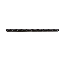 Plafonnier encastré LIKA FI TRIMLESS D27 10 flammes, affleurant, on/off, UGR < 16 IP20, scintillant, noir 