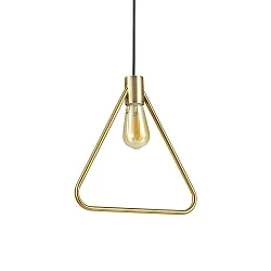 Luminaire à suspension ABC E27 IP20, laiton brossé, noir 