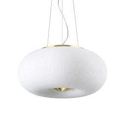 Luminaire à suspension ARIZONA 3 flammes GX53 IP20, blanche, laiton satiné