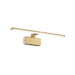 Luminaire de miroir ALMA court IP20, laiton antique, bruni