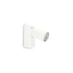 Applique et plafonnier RUDY à 1 flamme, pivotant, rotatif GU10 IP20, blanche, revêtement en poudre